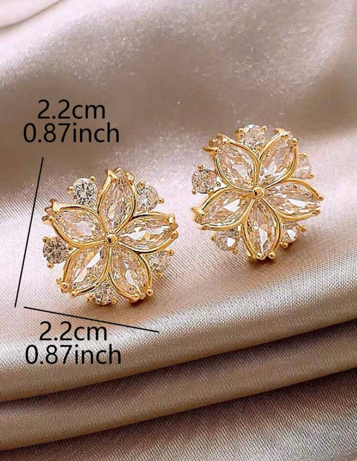 Floral glass earrings