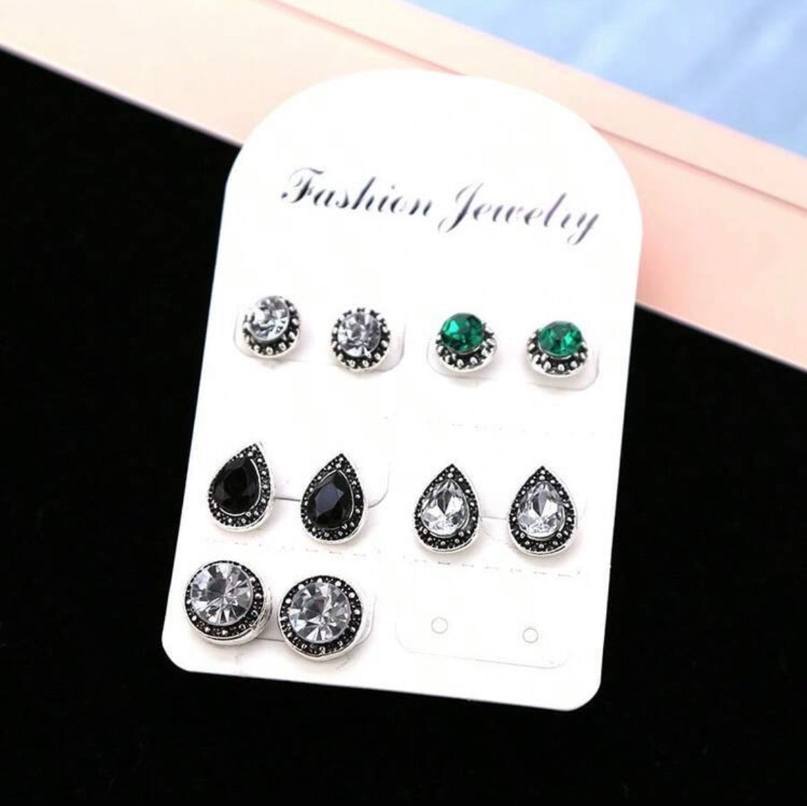 Gemstone stud earrings