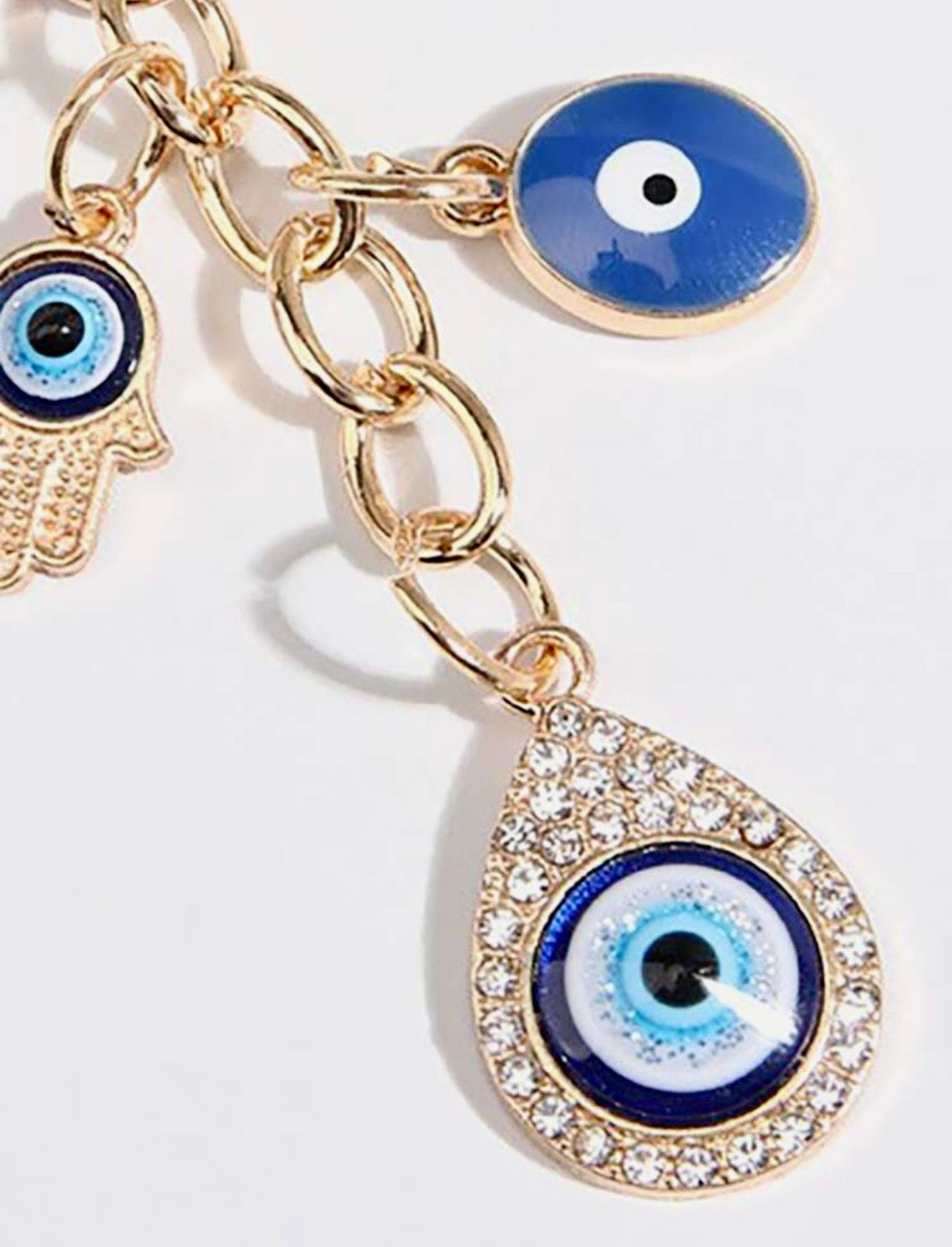 Evil eye pendant keychain