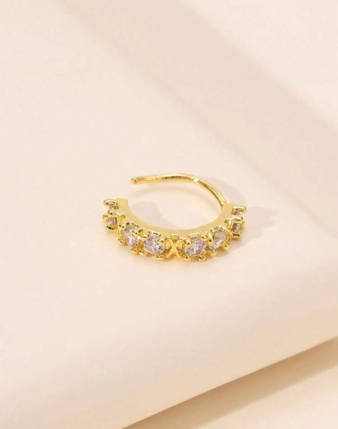 Butterfly style sparkling nose ring
