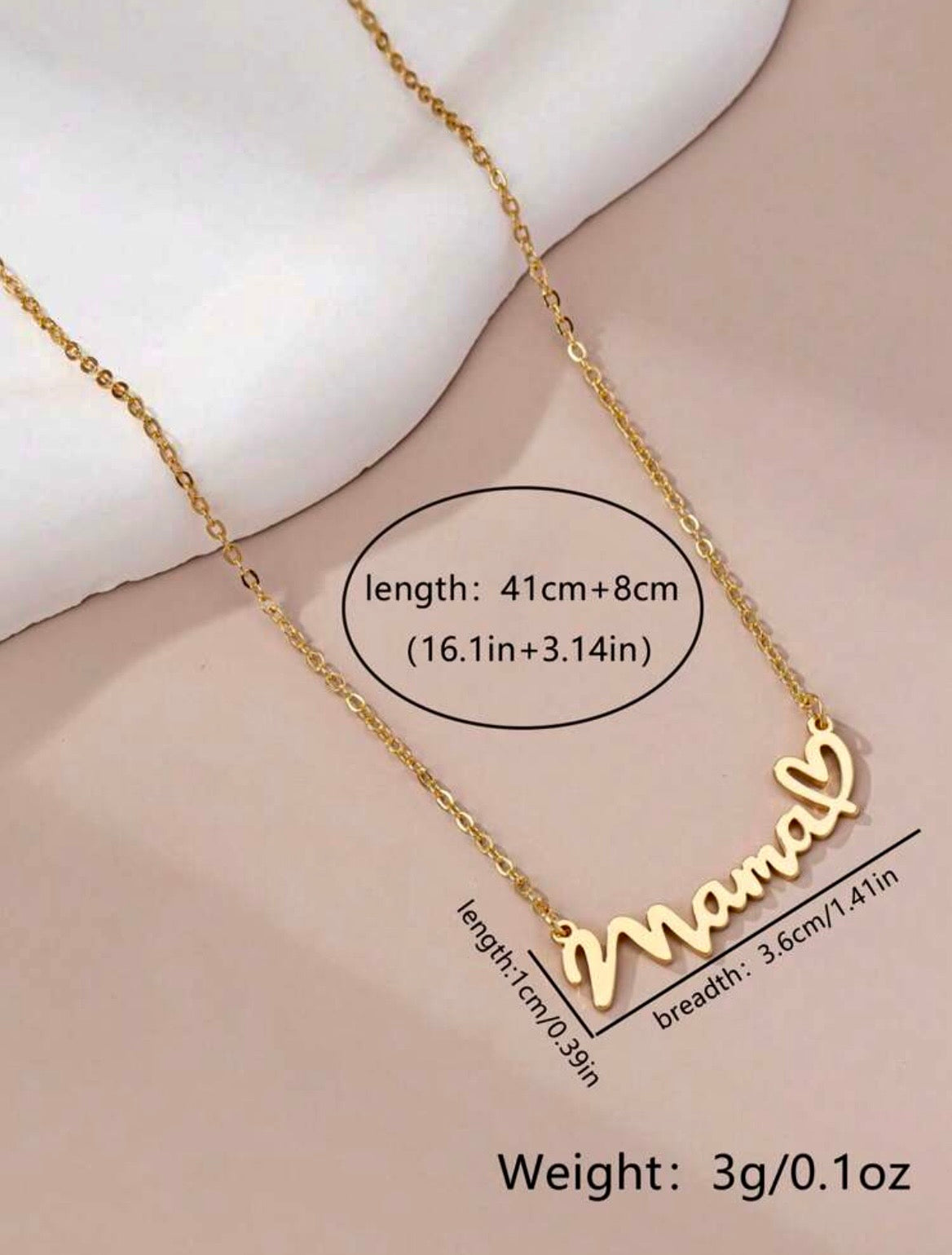 Mama heart necklace
