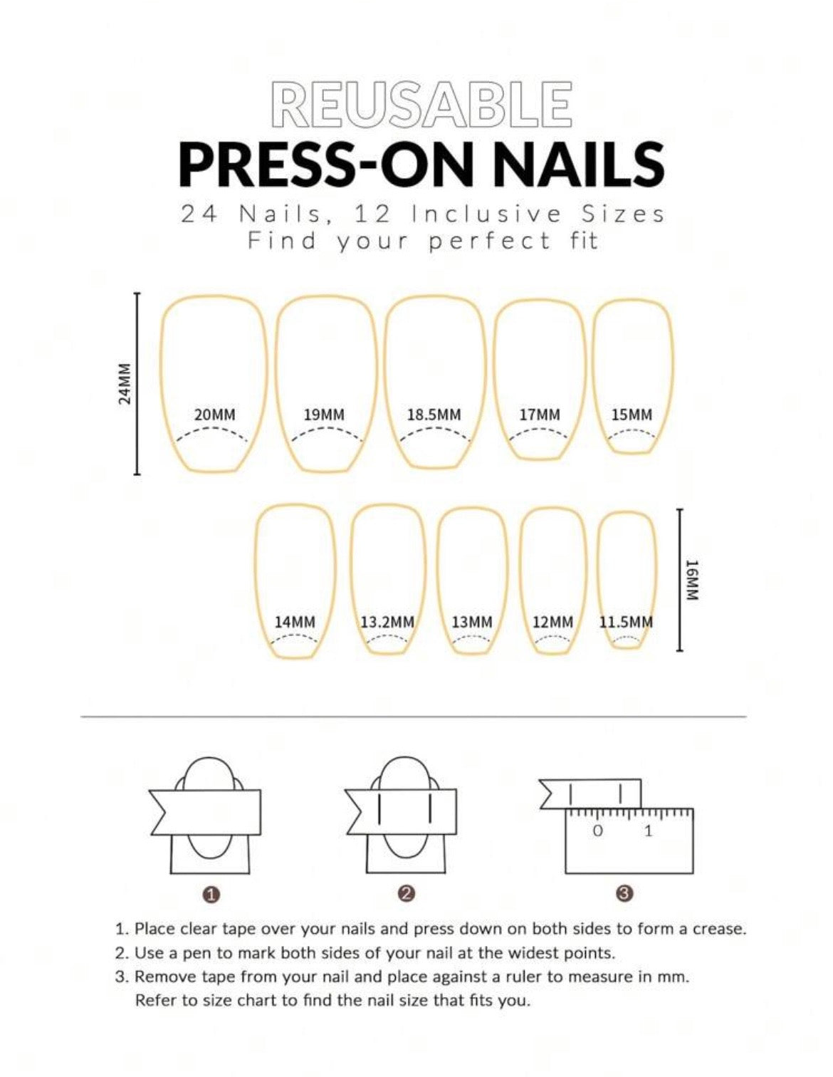 Pink french ombré press on nails