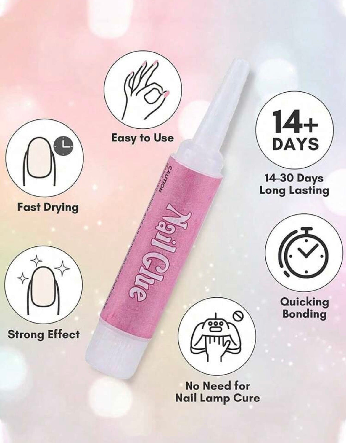 Nail glue for press on nails
