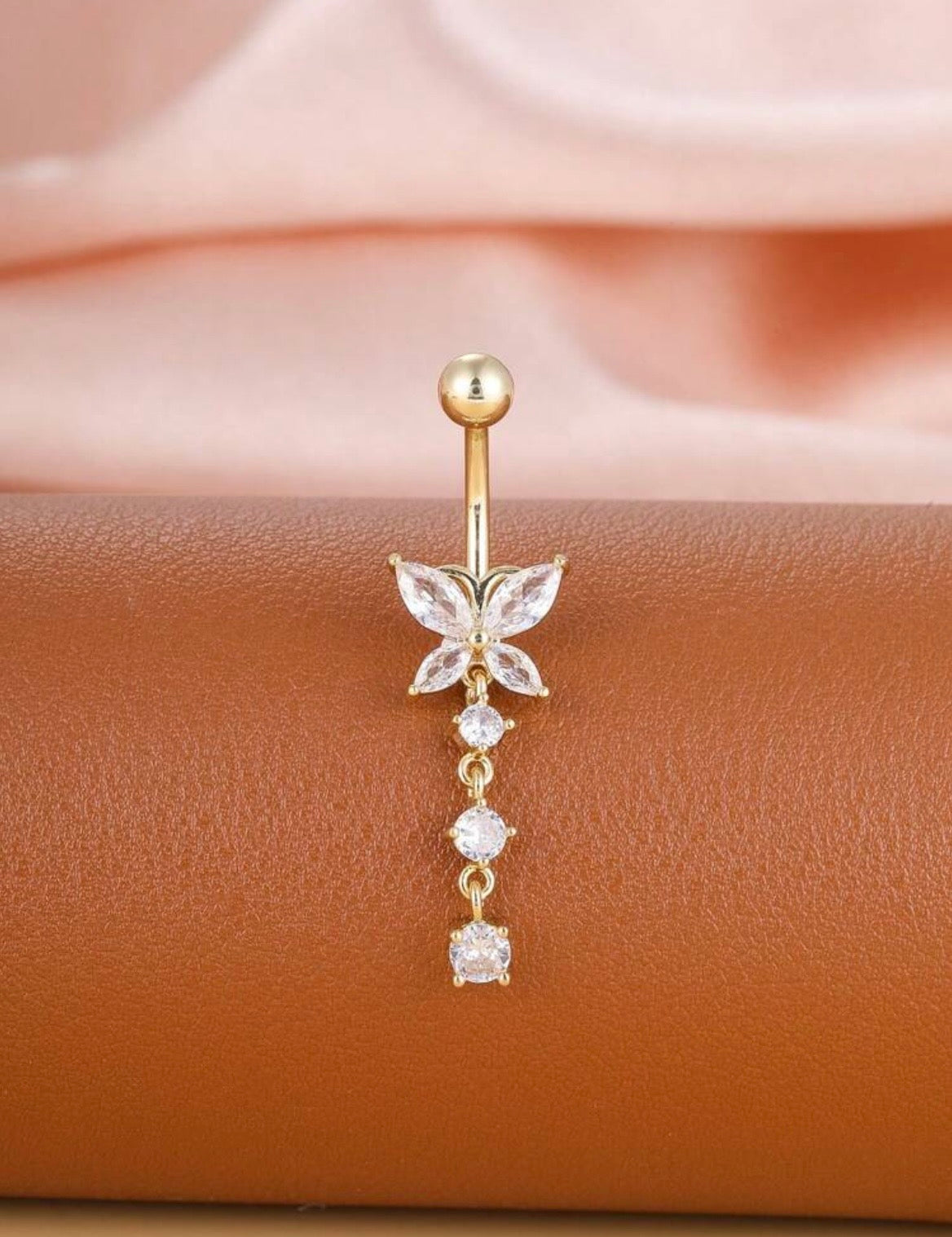 Gold plated belly button rings