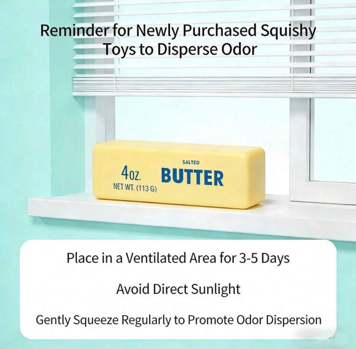 Squishy stress relief butter toy