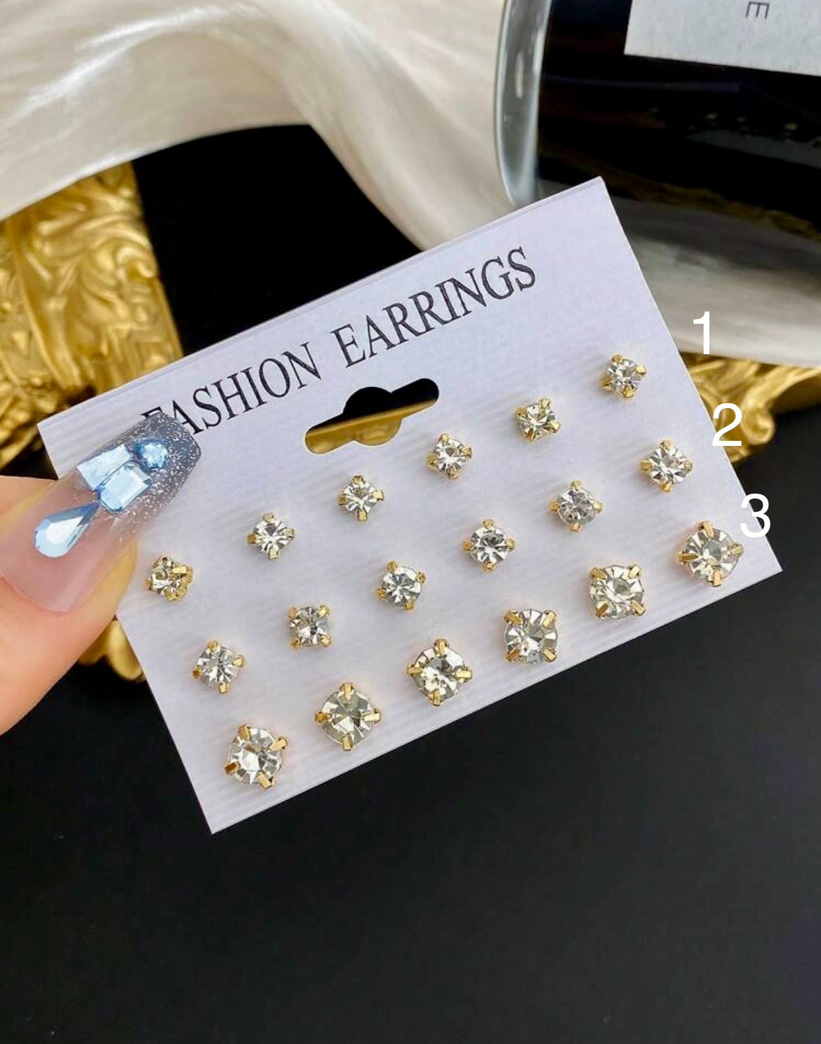 Sparkly stud earrings