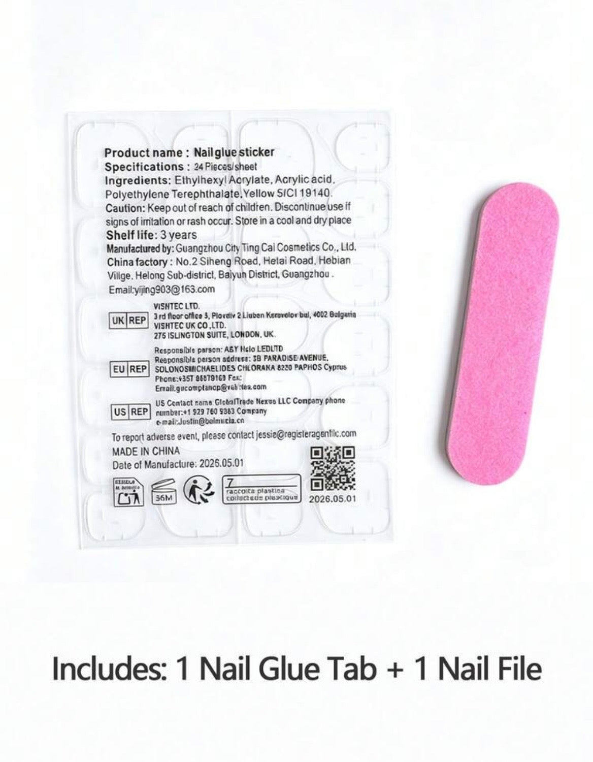 White aurora press on nails