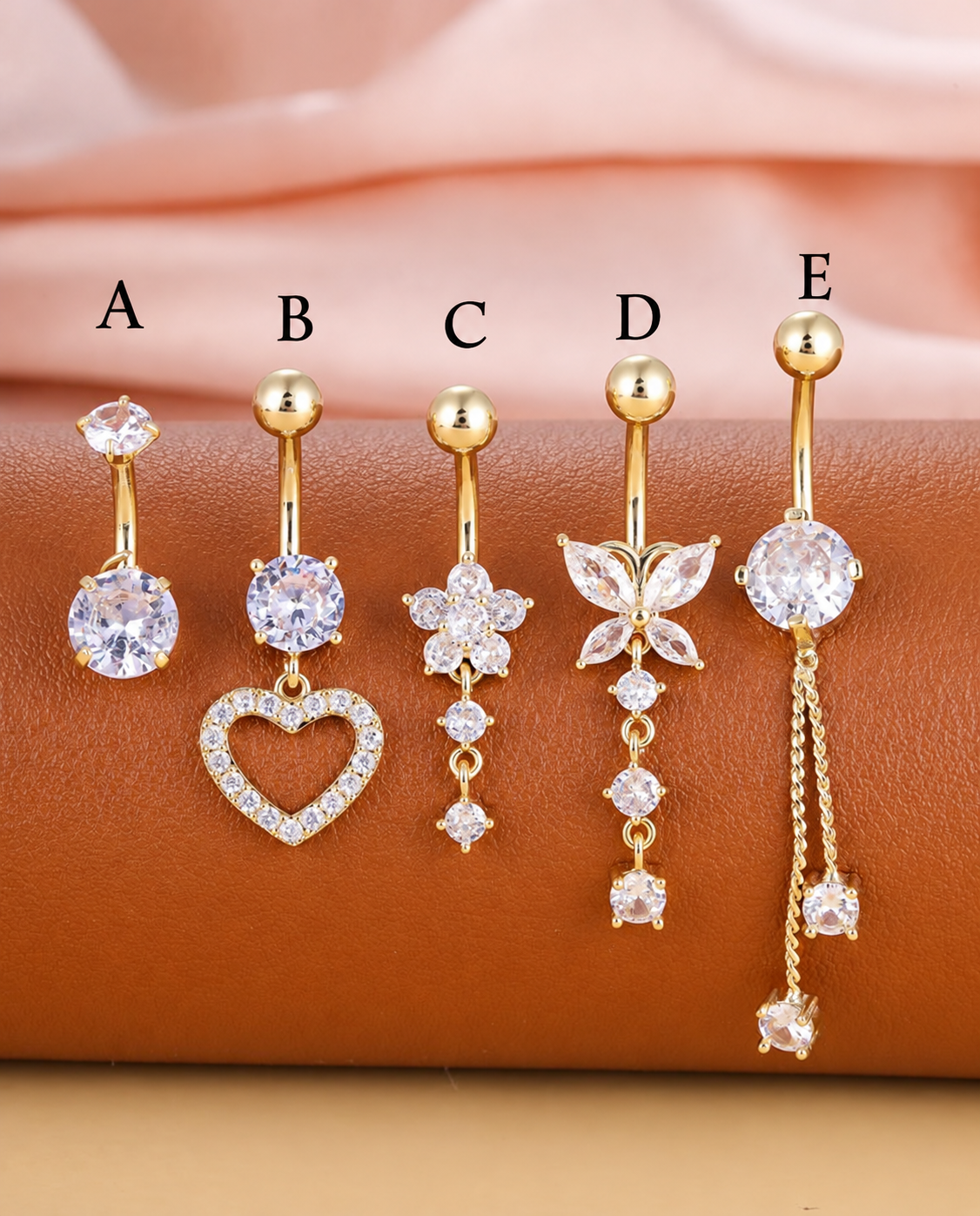 Gold plated belly button rings
