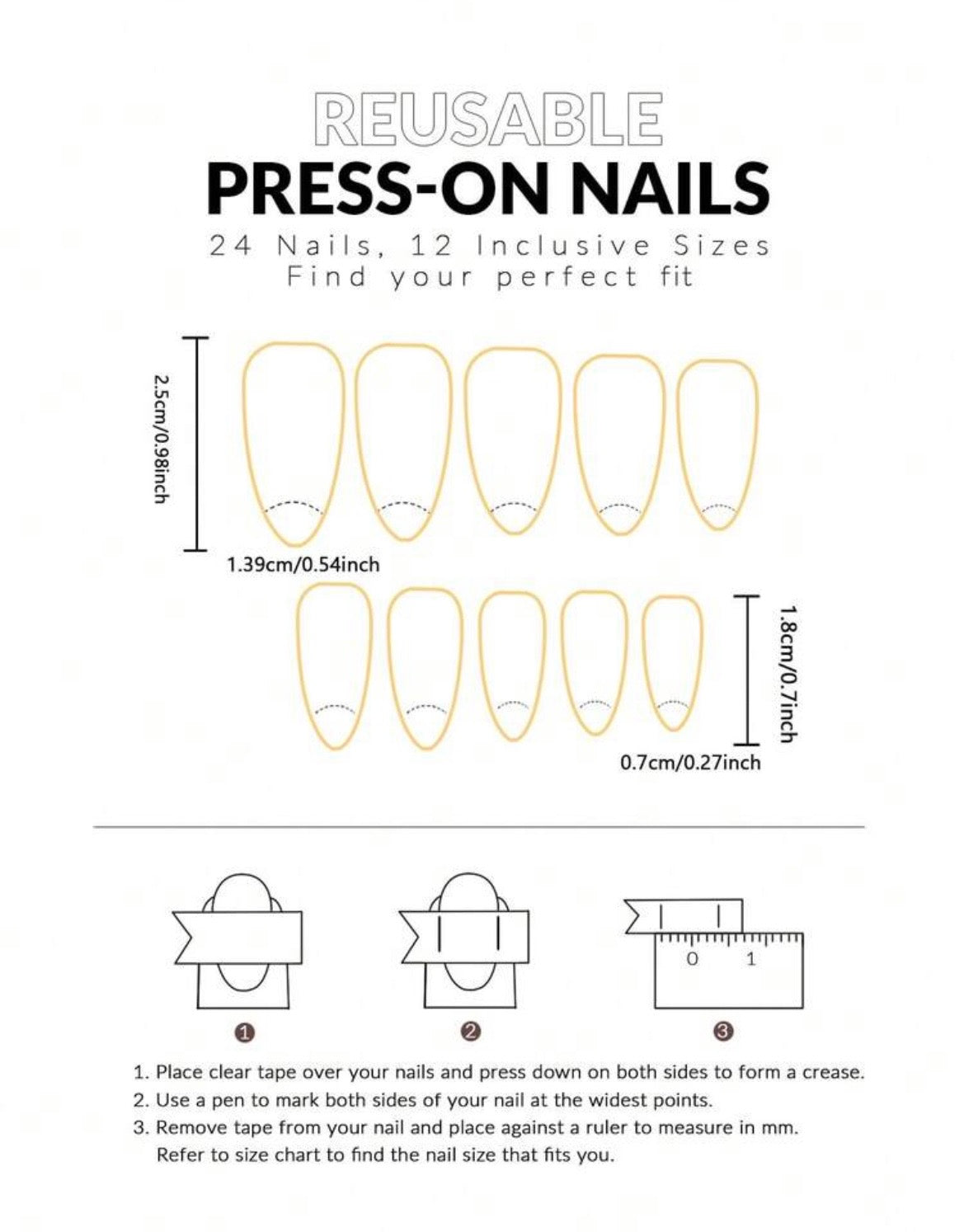 White aurora press on nails