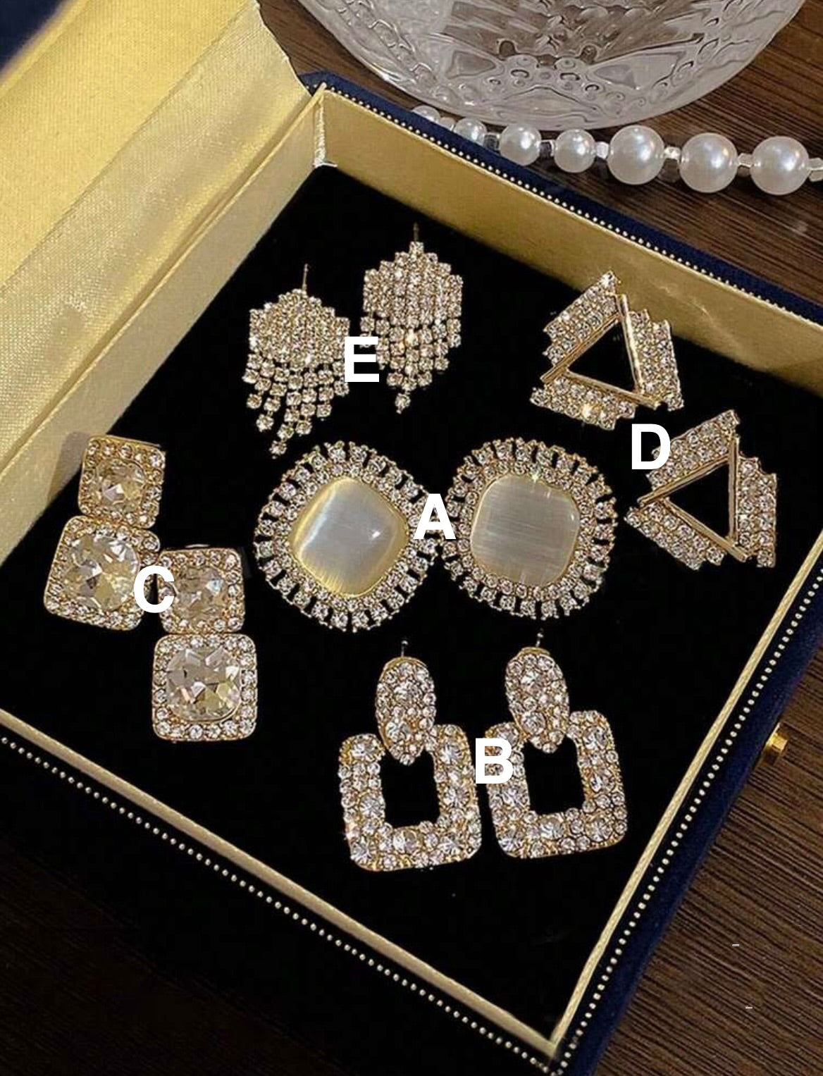 Rhinestone earrings