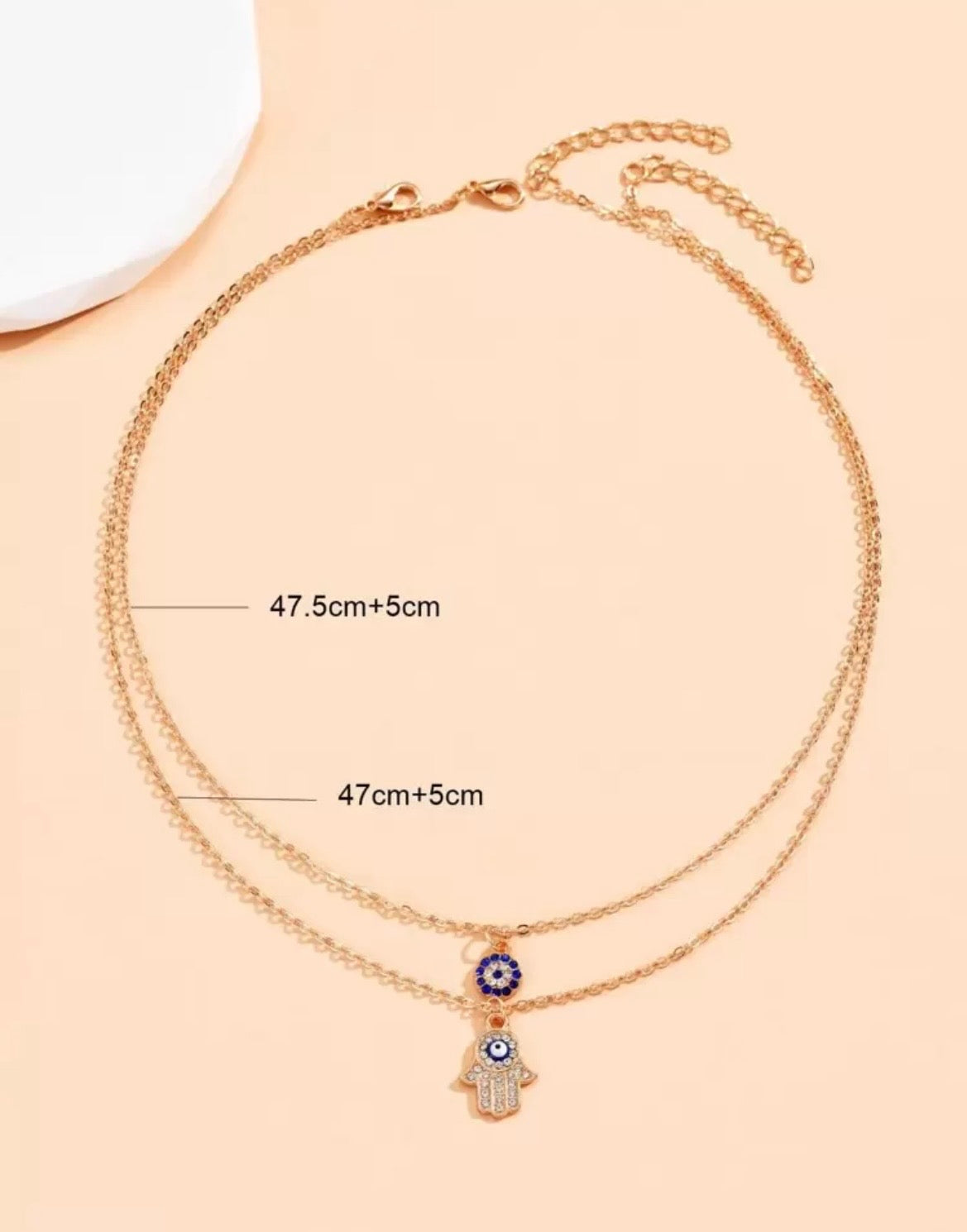 Evil eye necklace (set of 2)