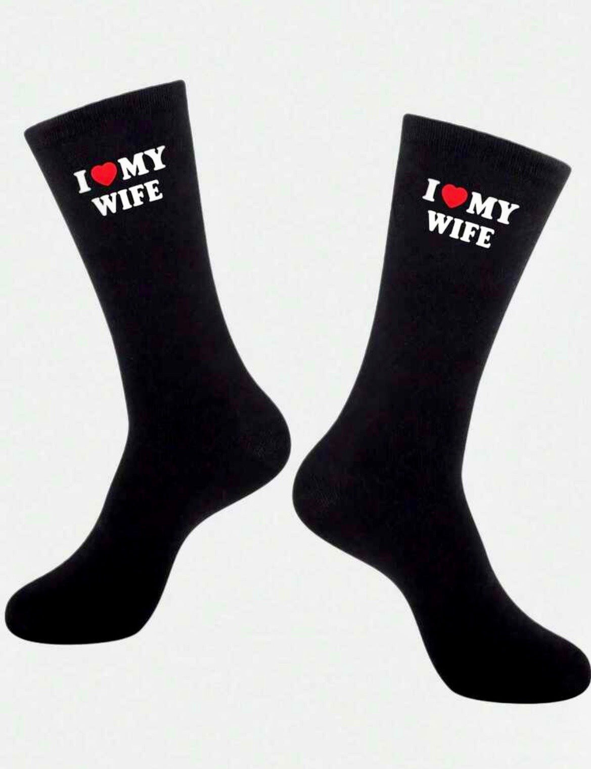 “I love my wife” socks