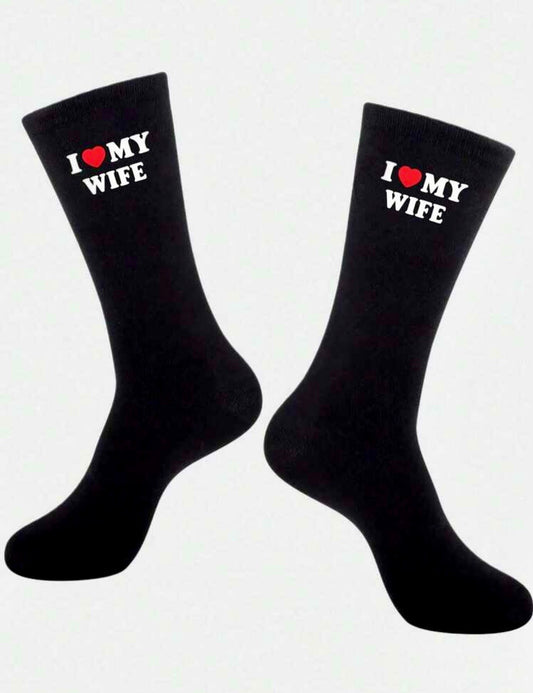 “I love my wife” socks