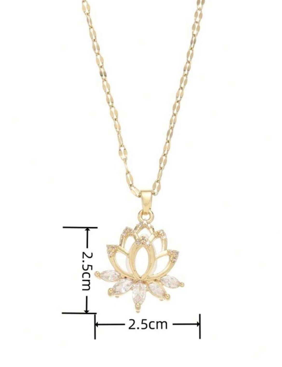 Lotus flower pendant necklace