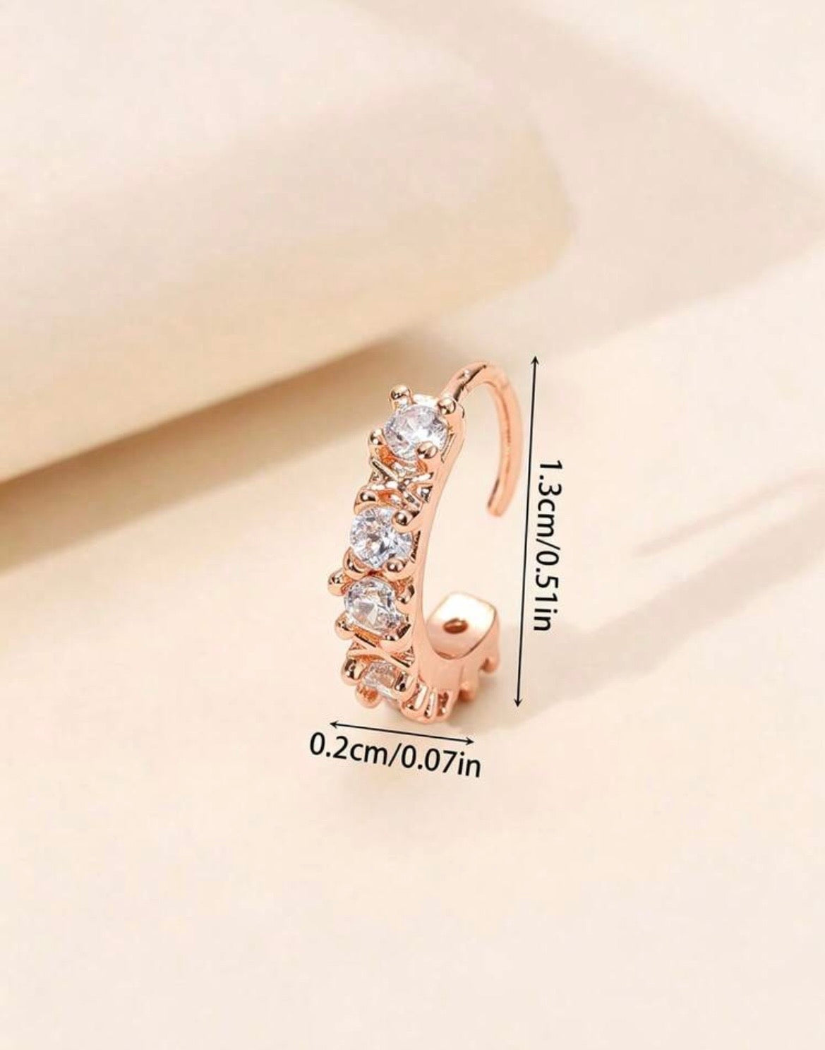 Butterfly style sparkling nose ring