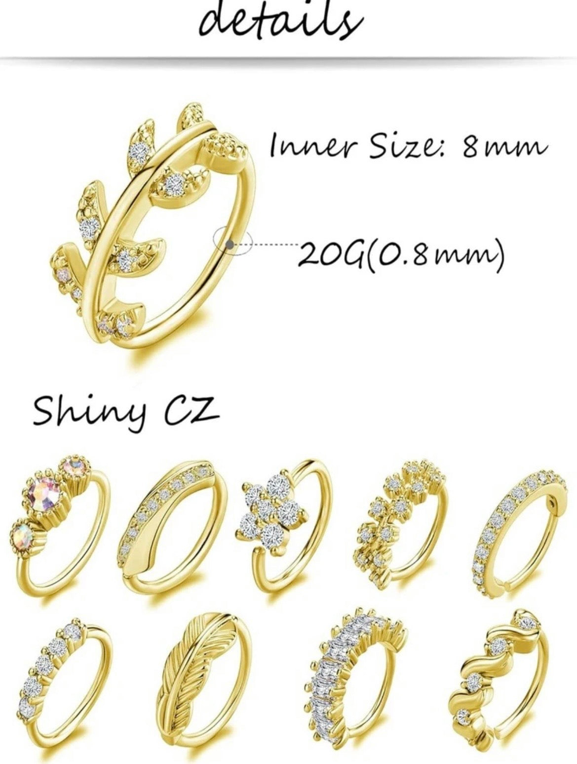 Hoop nose rings
