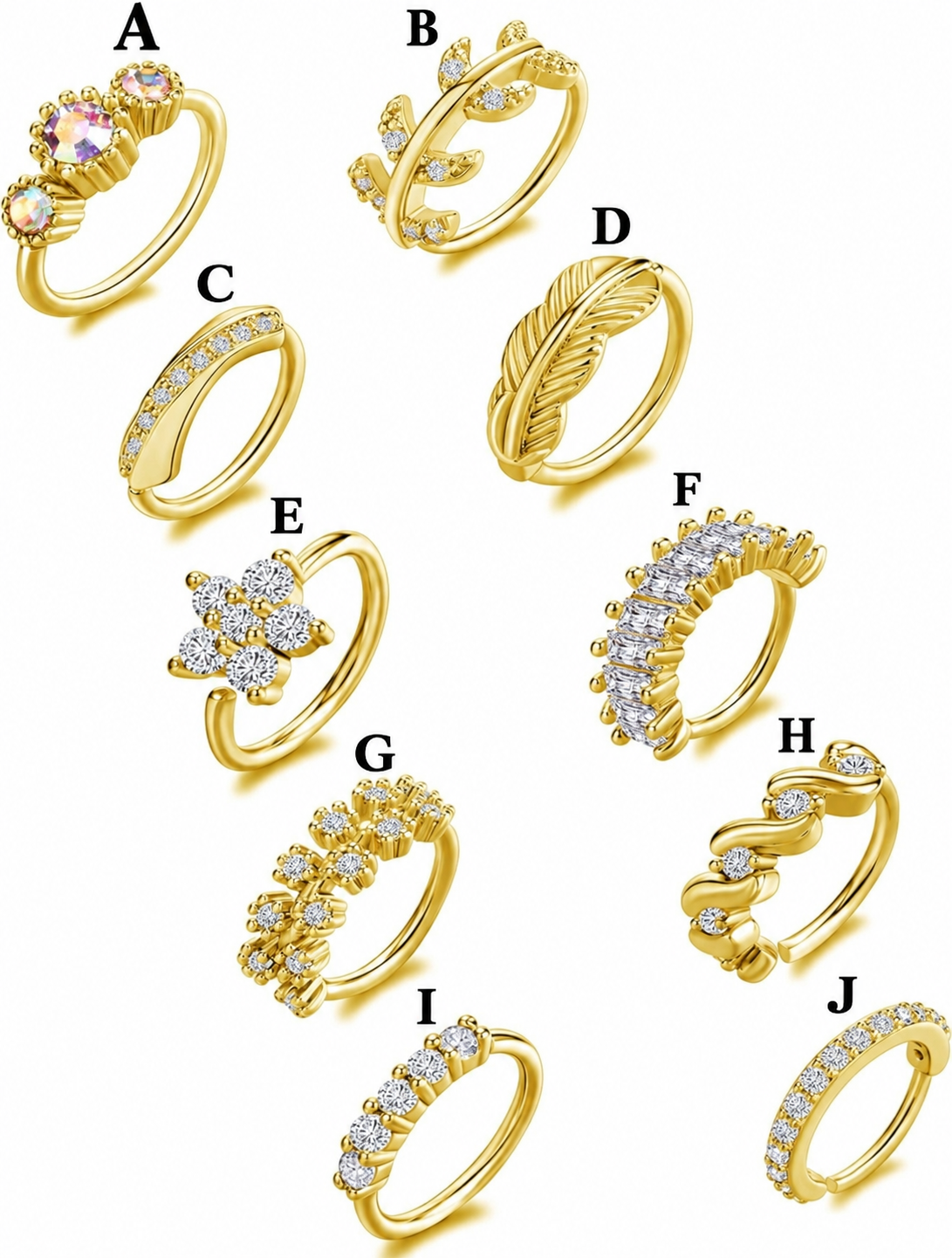 Hoop nose rings
