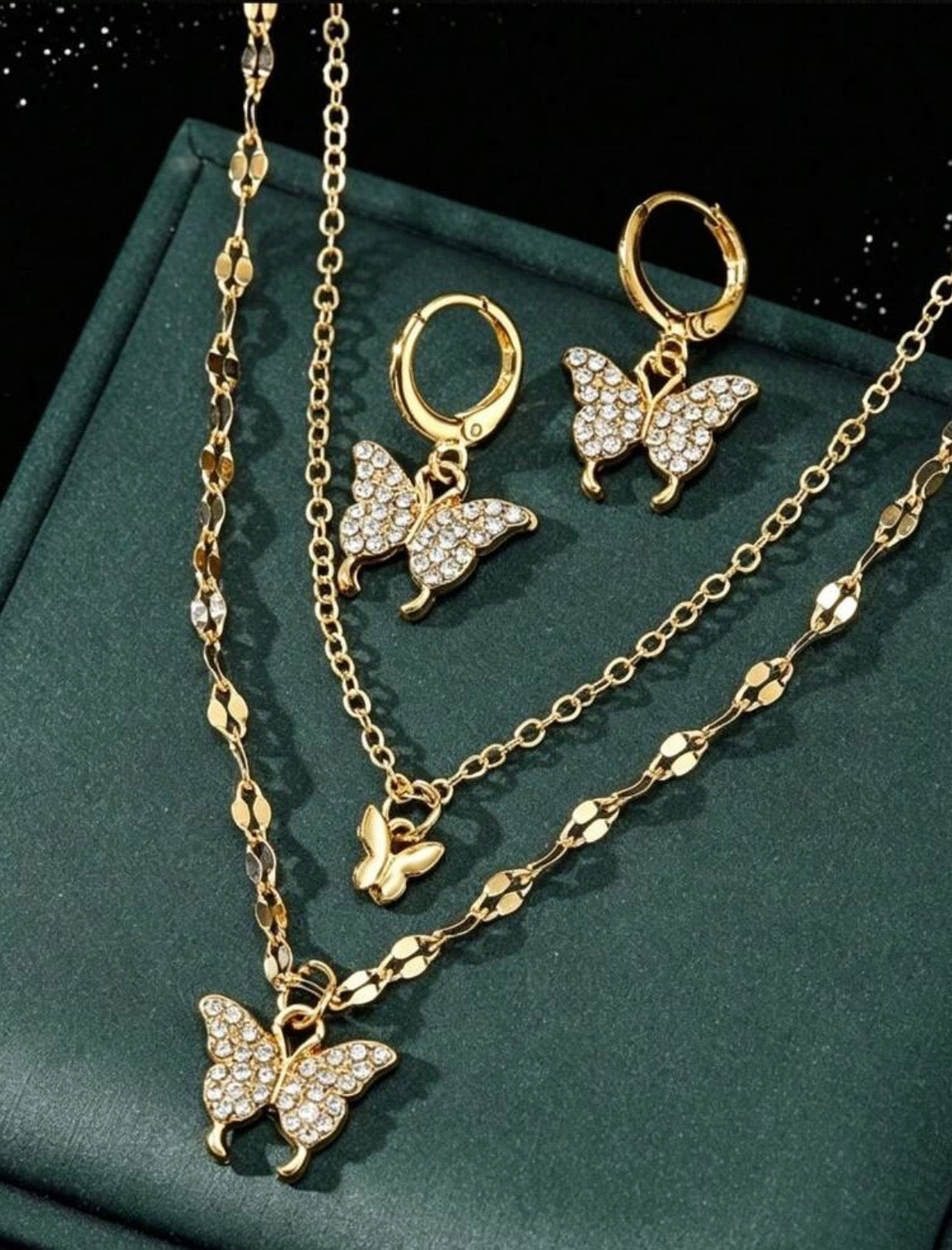 Butterfly jewellery set
