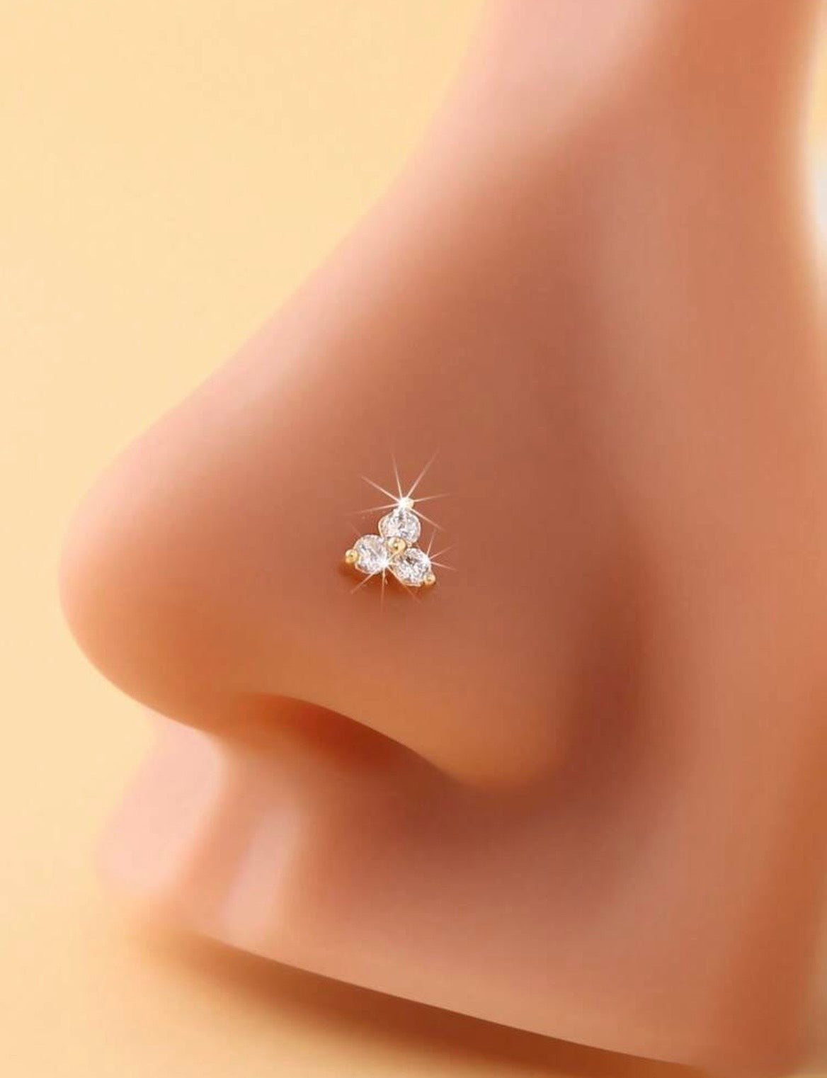 Flower stud nose rings