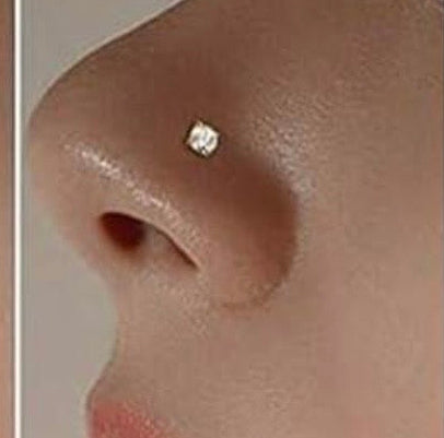 18k gold plated stud nose rings