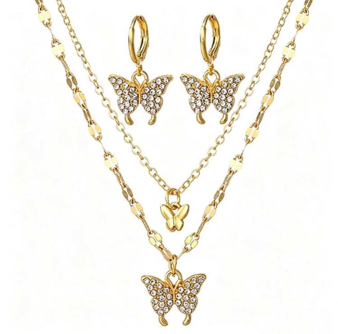 Butterfly jewellery set