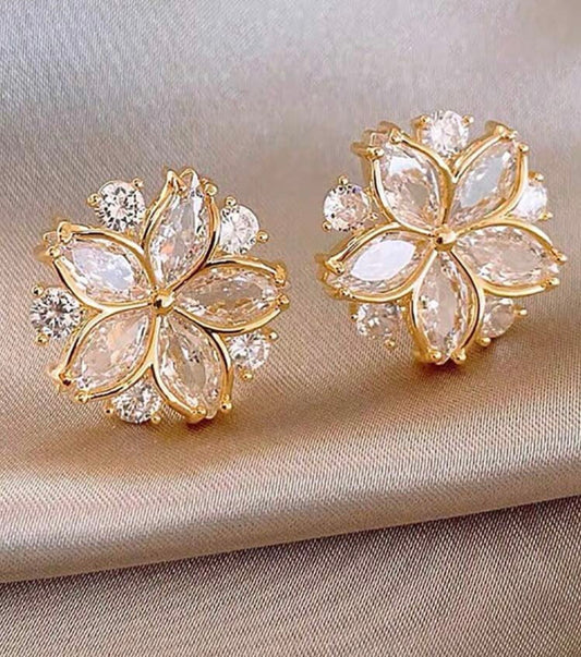 Floral glass earrings