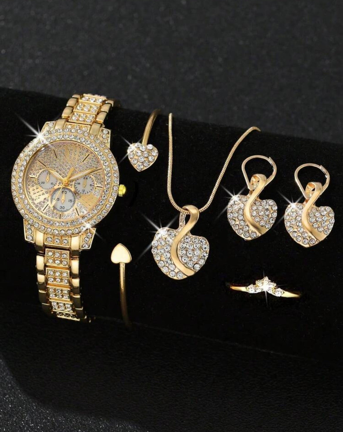 Elegant watch jewellery set