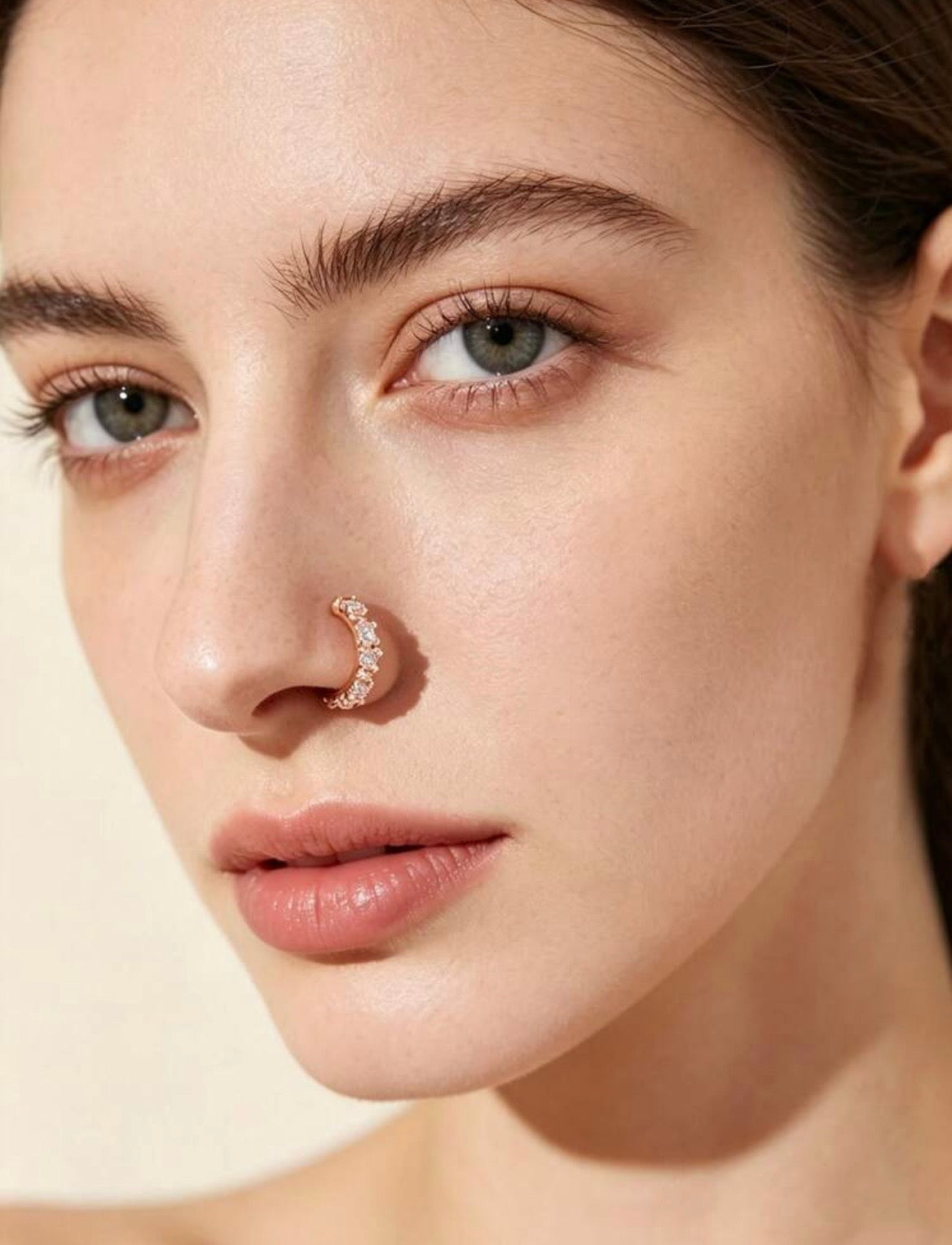 Butterfly style sparkling nose ring