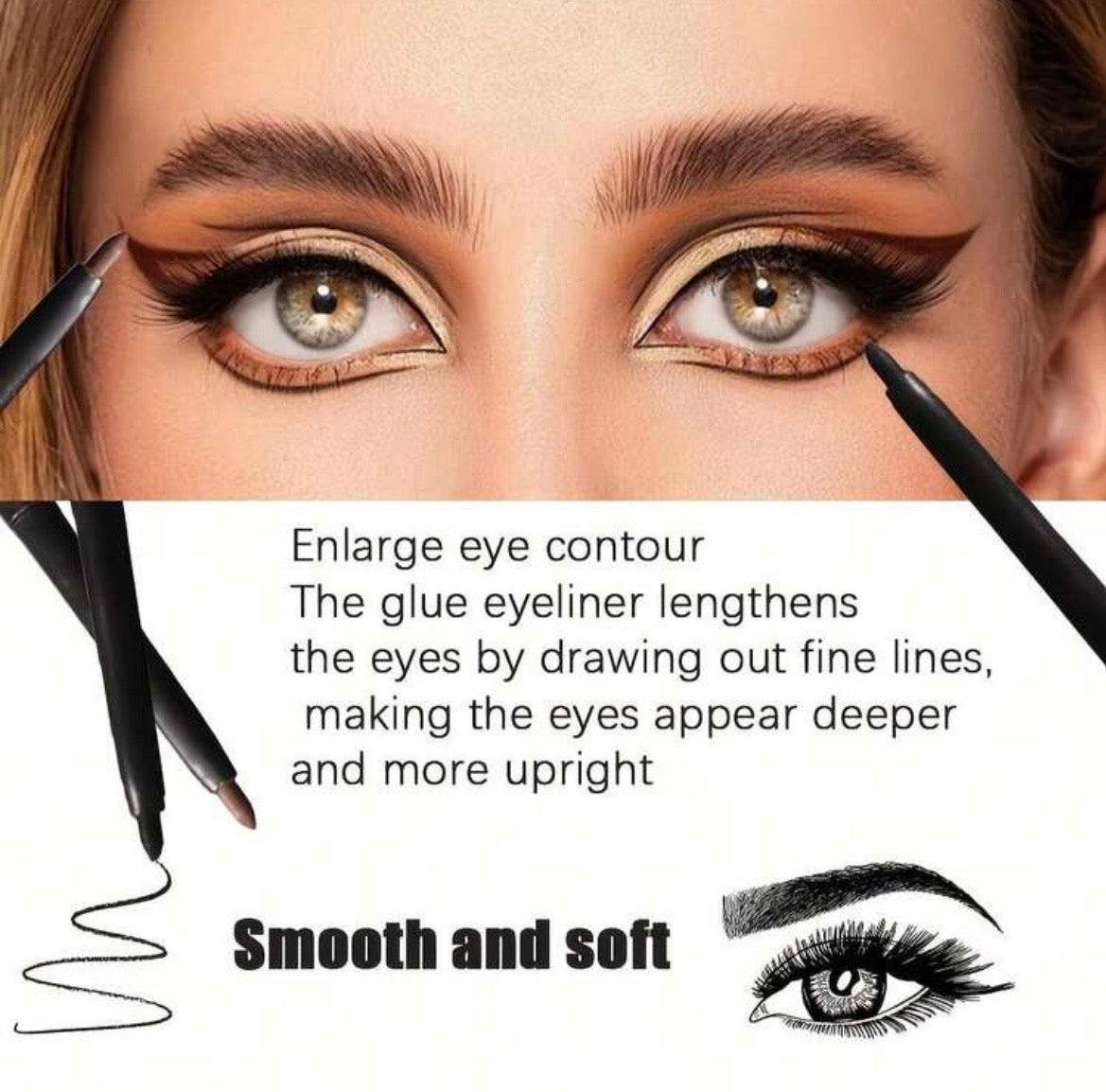 Waterproof kajol eyeliner pencil (black)