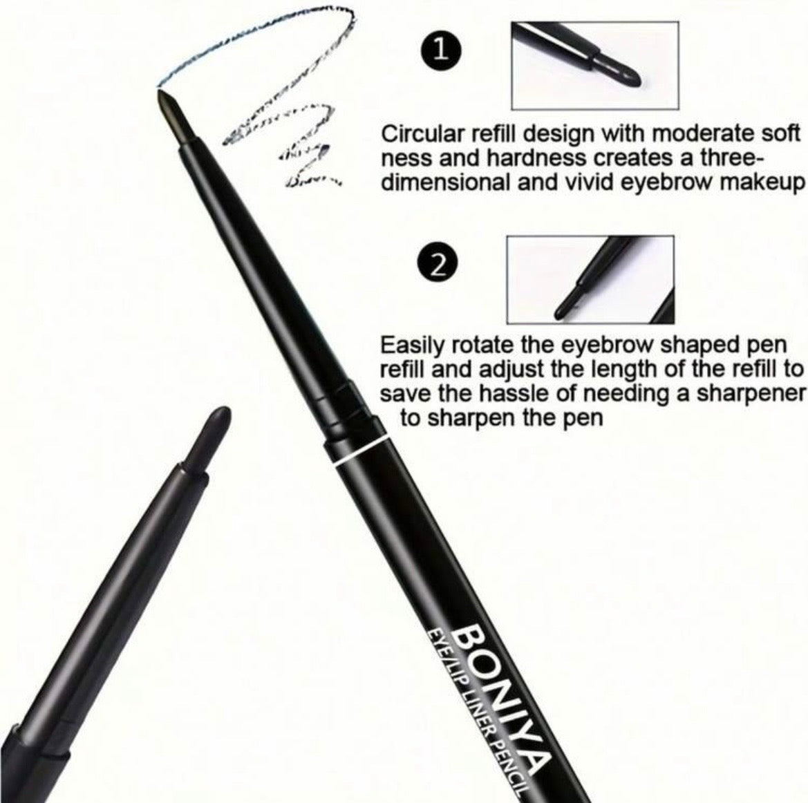 Waterproof kajol eyeliner pencil (black)