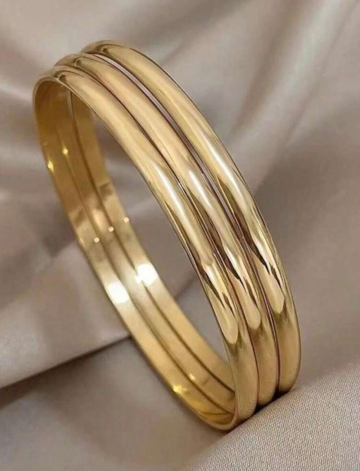 18k gold plated bangles (set of 3)