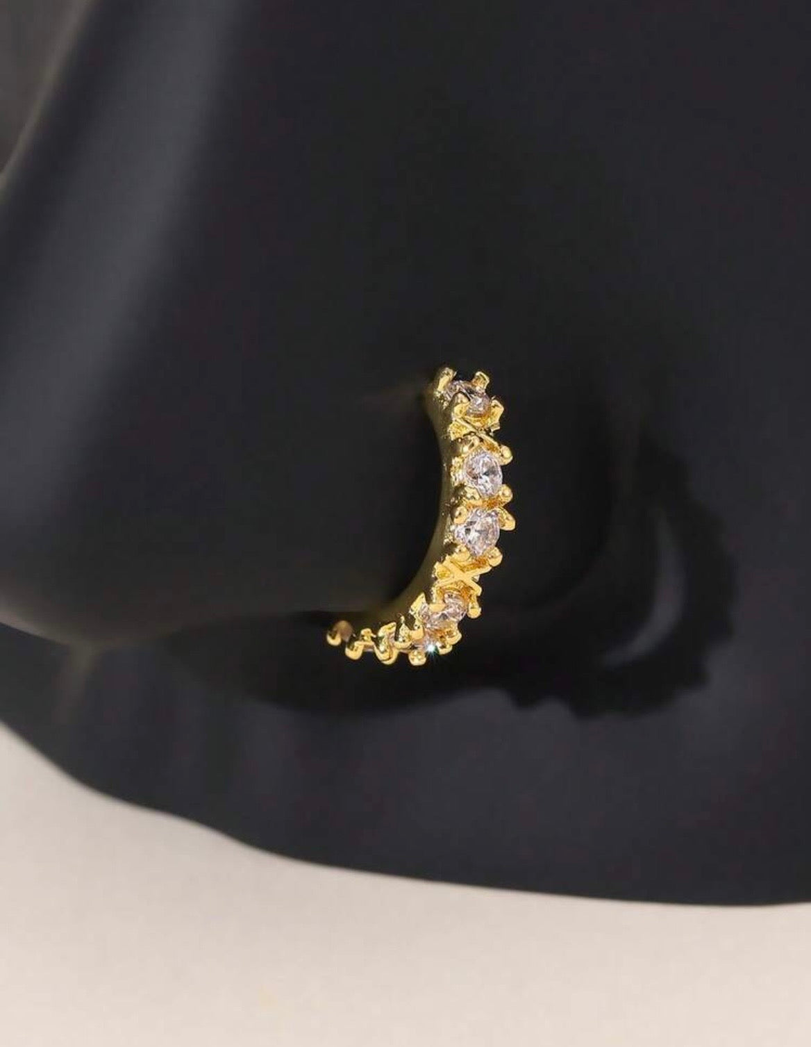 Butterfly style sparkling nose ring