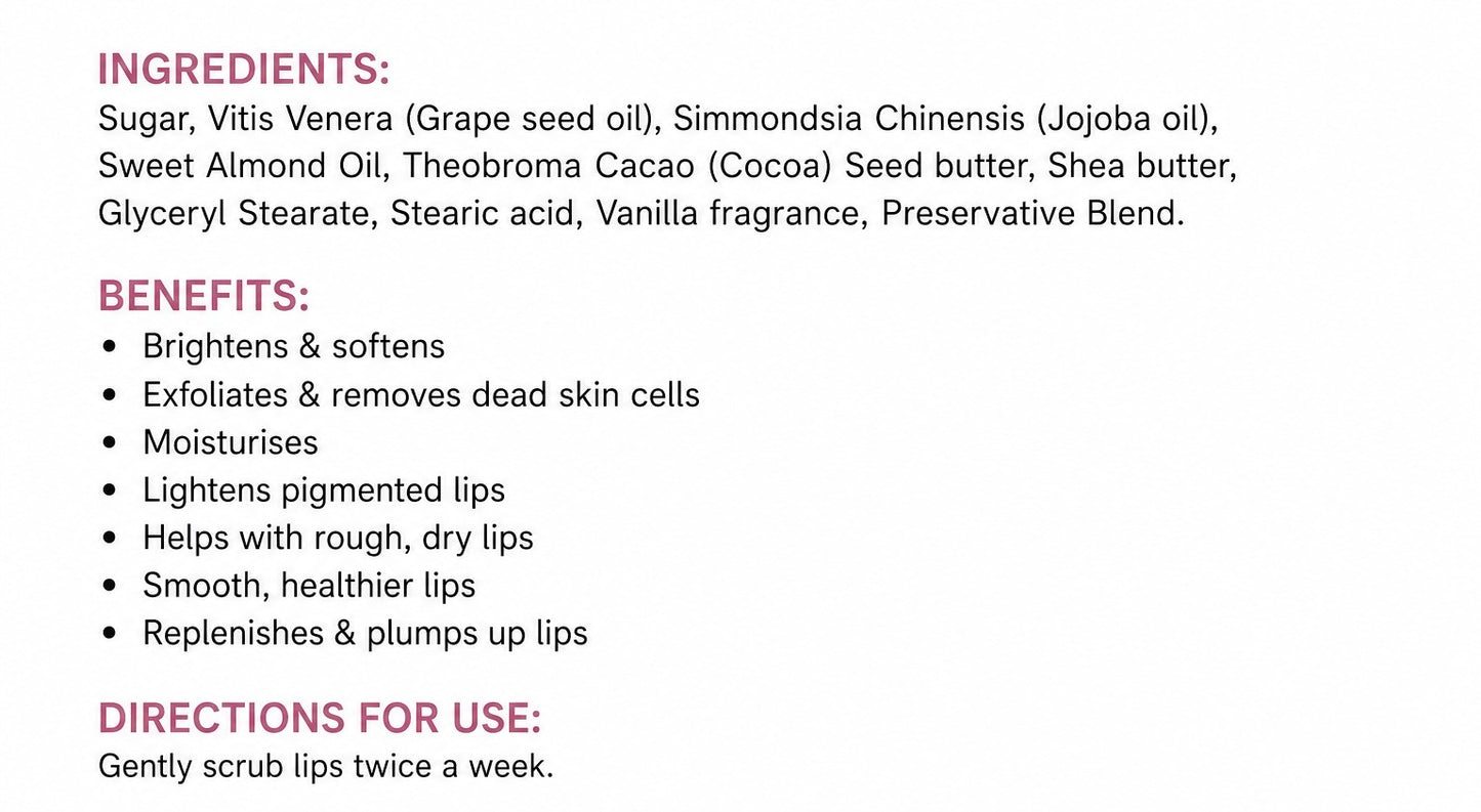 Vanilla Sugar Lip Scrub