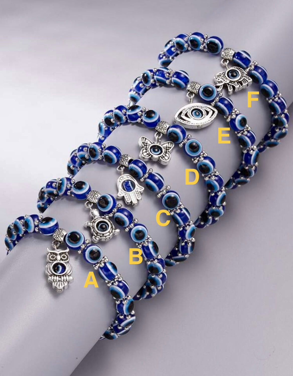 Evil eye bead bracelets