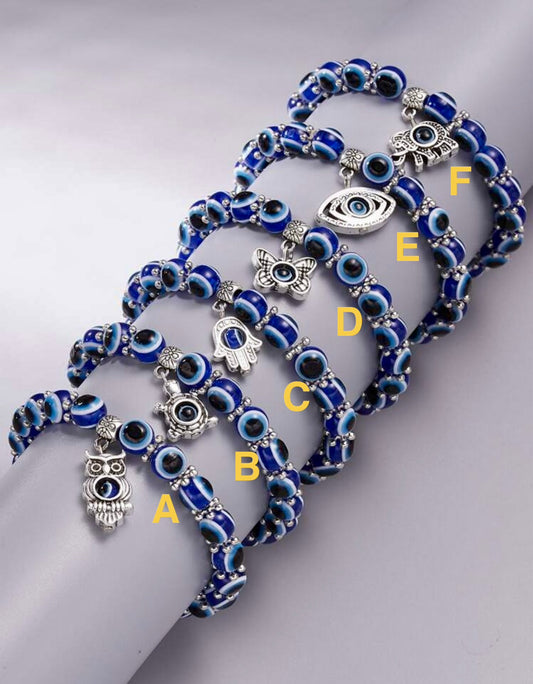 Evil eye bead bracelets