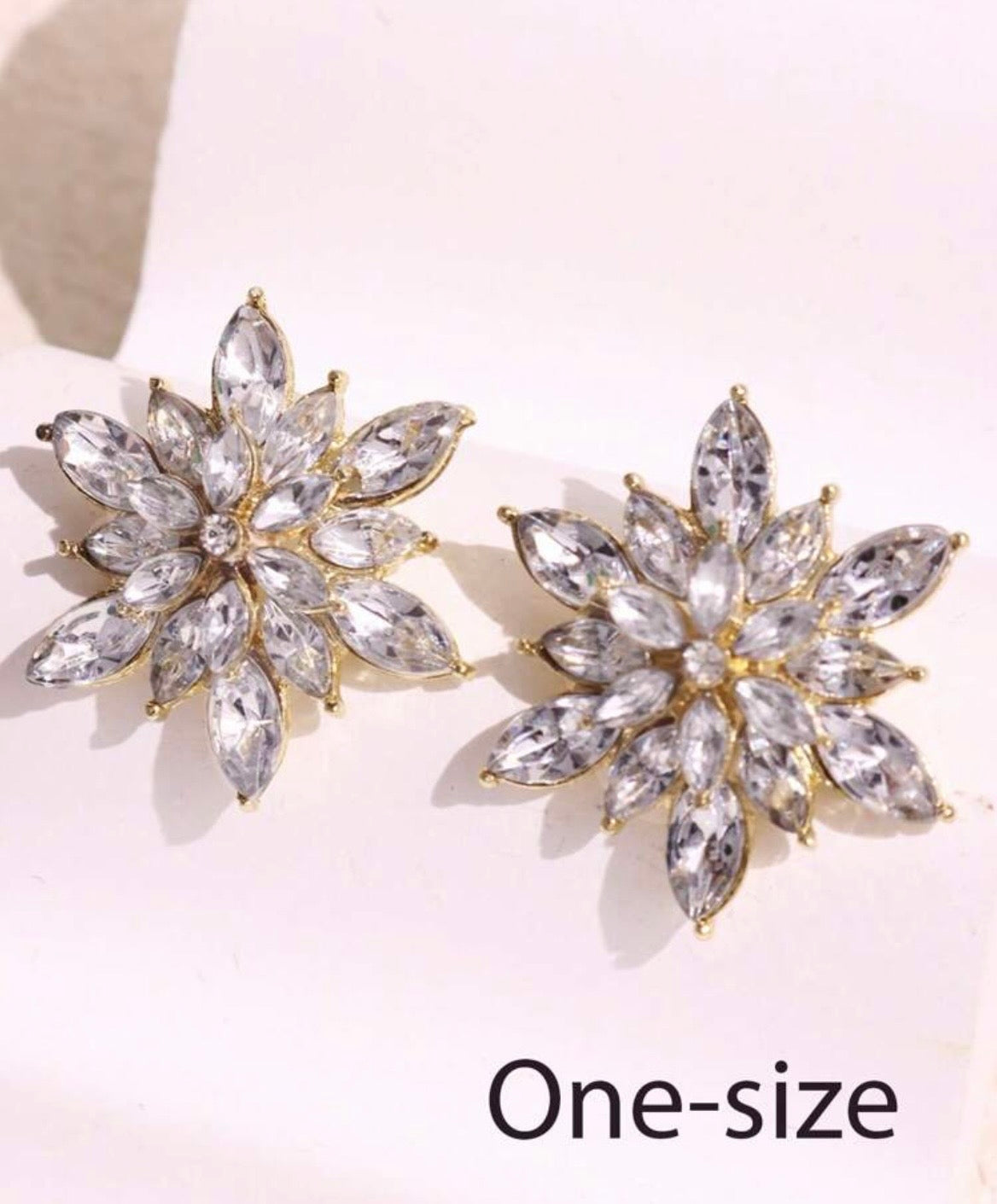 Snowflake rhinestone earrings