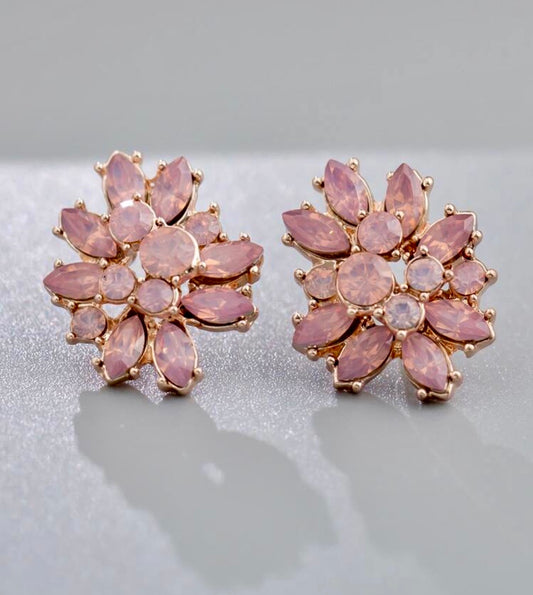 Pink gemstone earrings