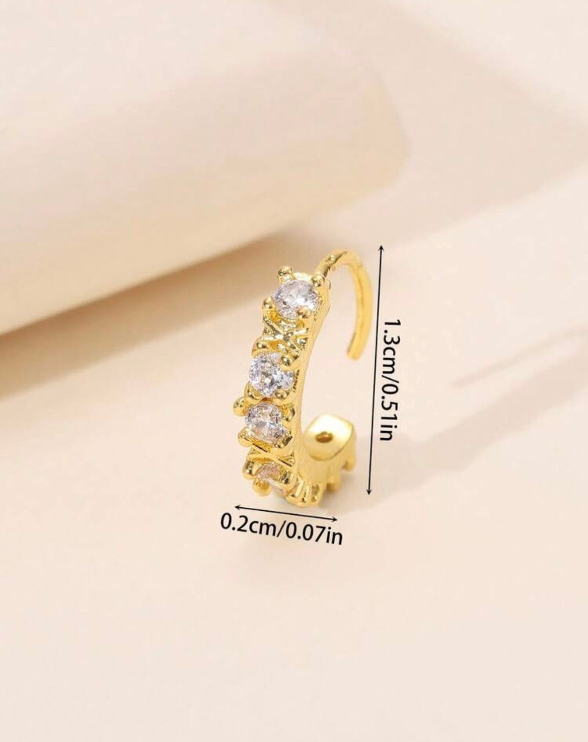 Butterfly style sparkling nose ring