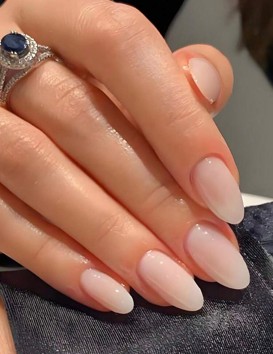 Pink & white ombré press on nails