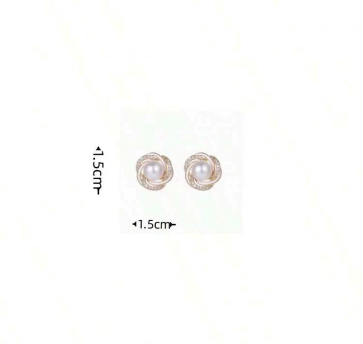 Korean faux pearl earrings