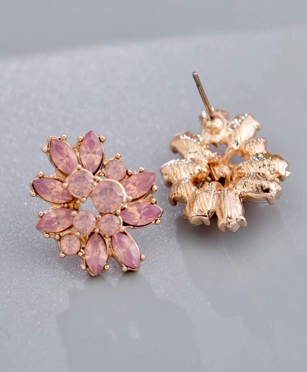 Pink gemstone earrings