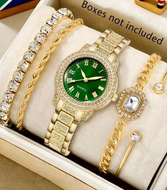 5pcs watch & hand chain set