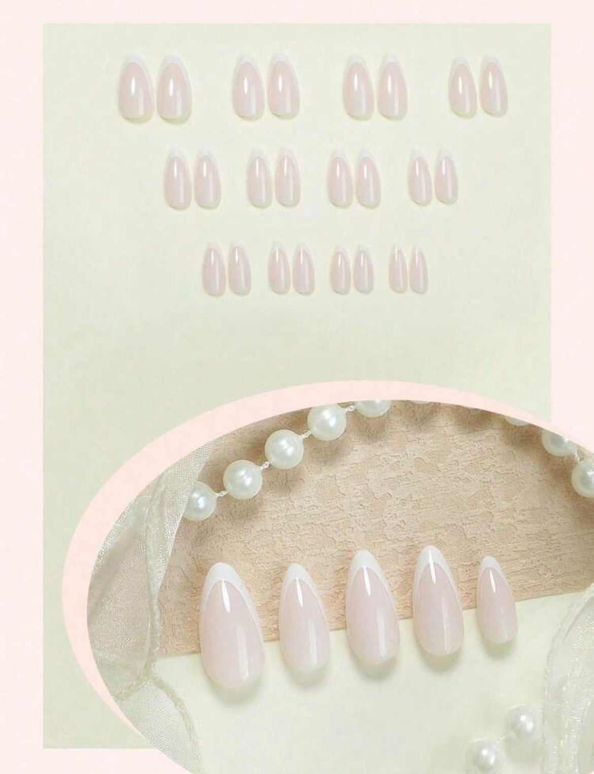 Pink french press on nails