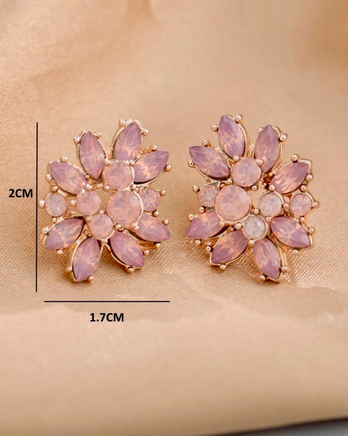 Pink gemstone earrings