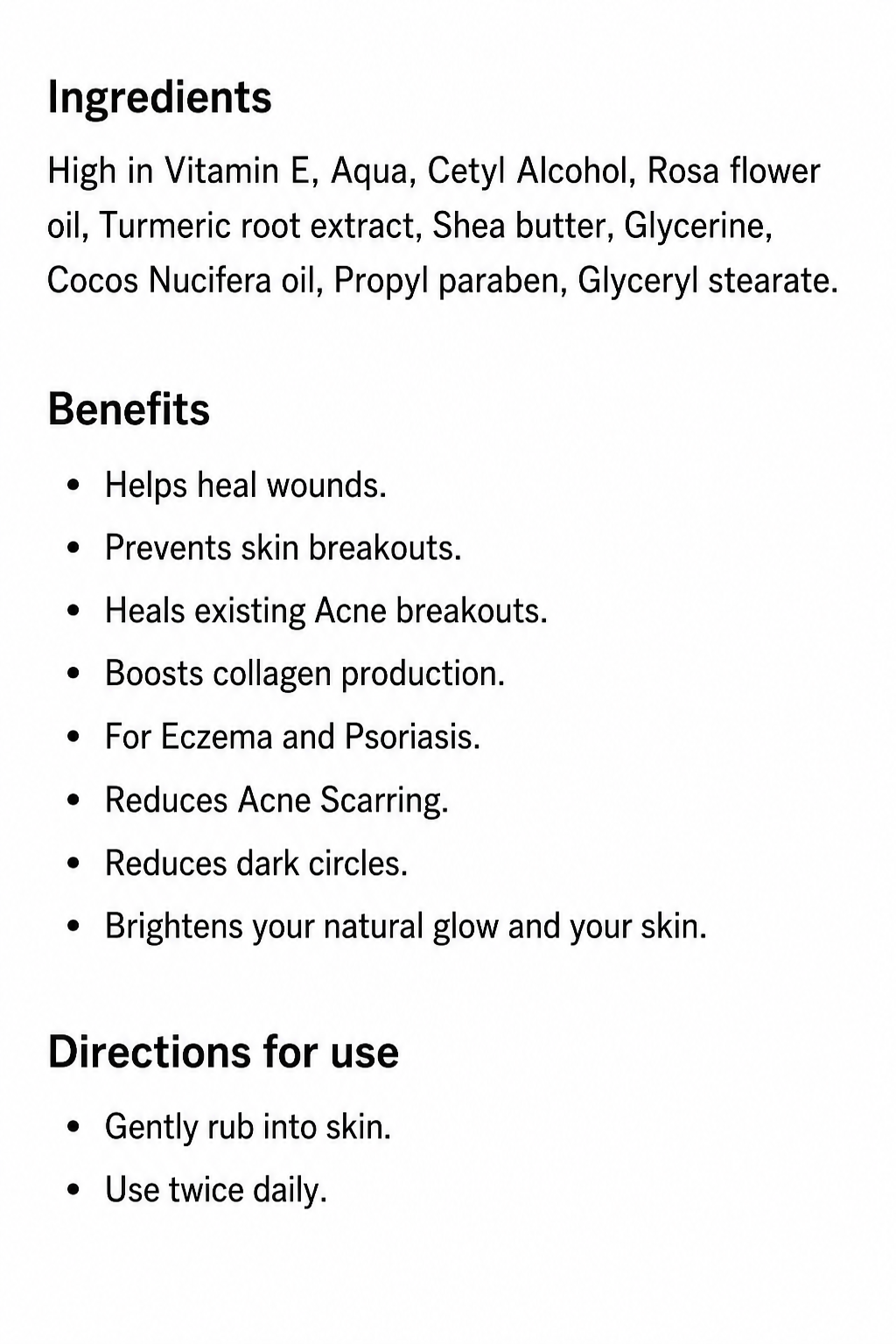 Shea Turmeric body butter