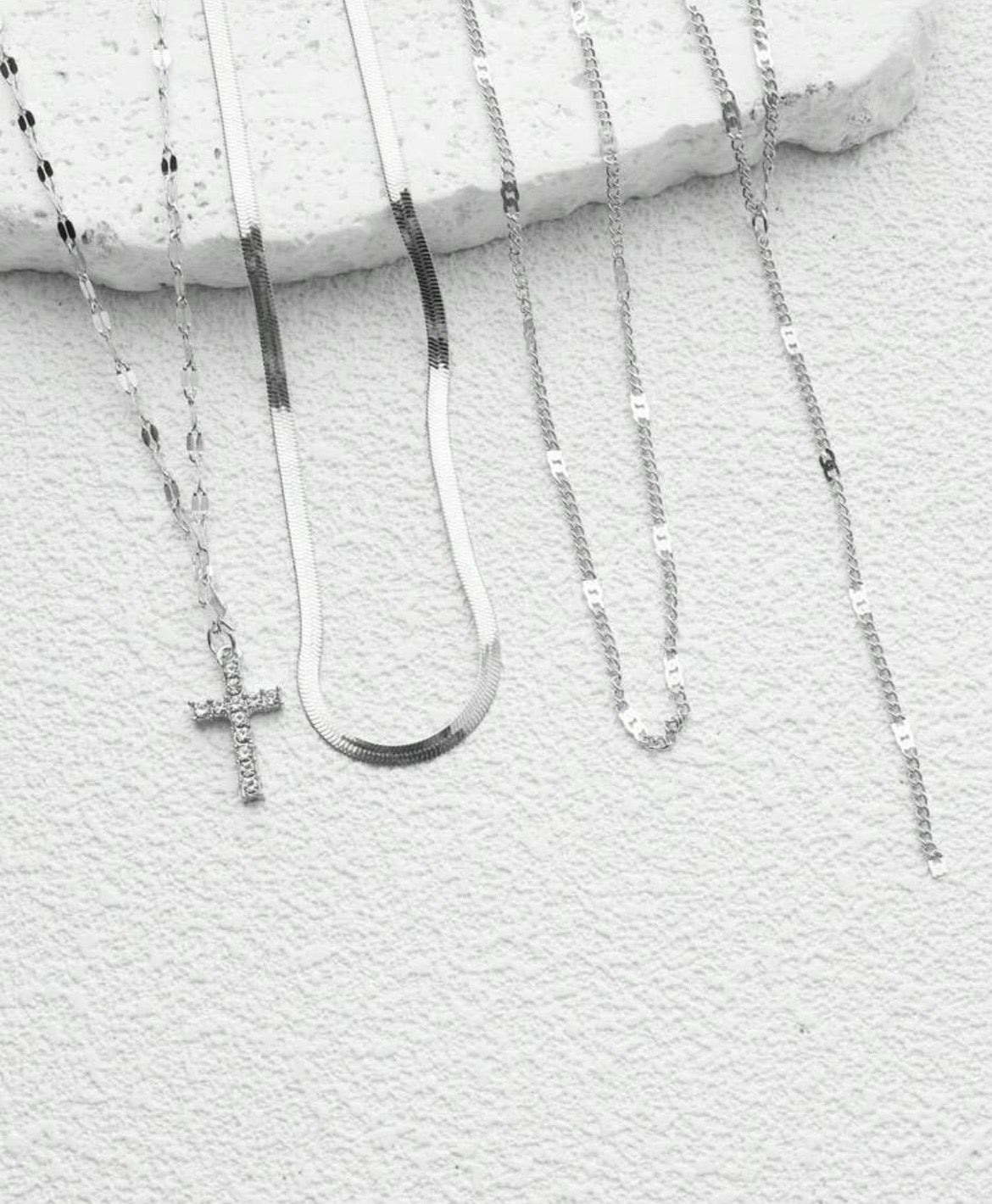 Layered cross necklace