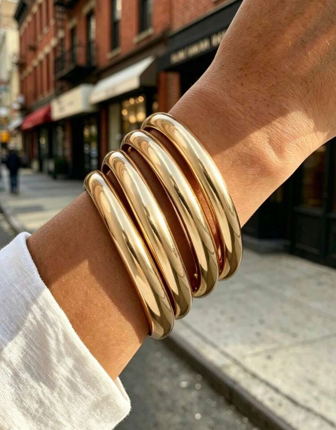 Gold bangles (set of 4)