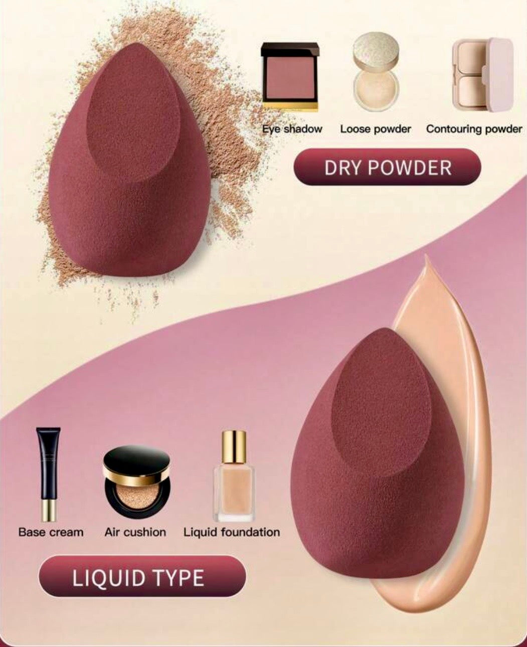 Makeup beauty blender sponges