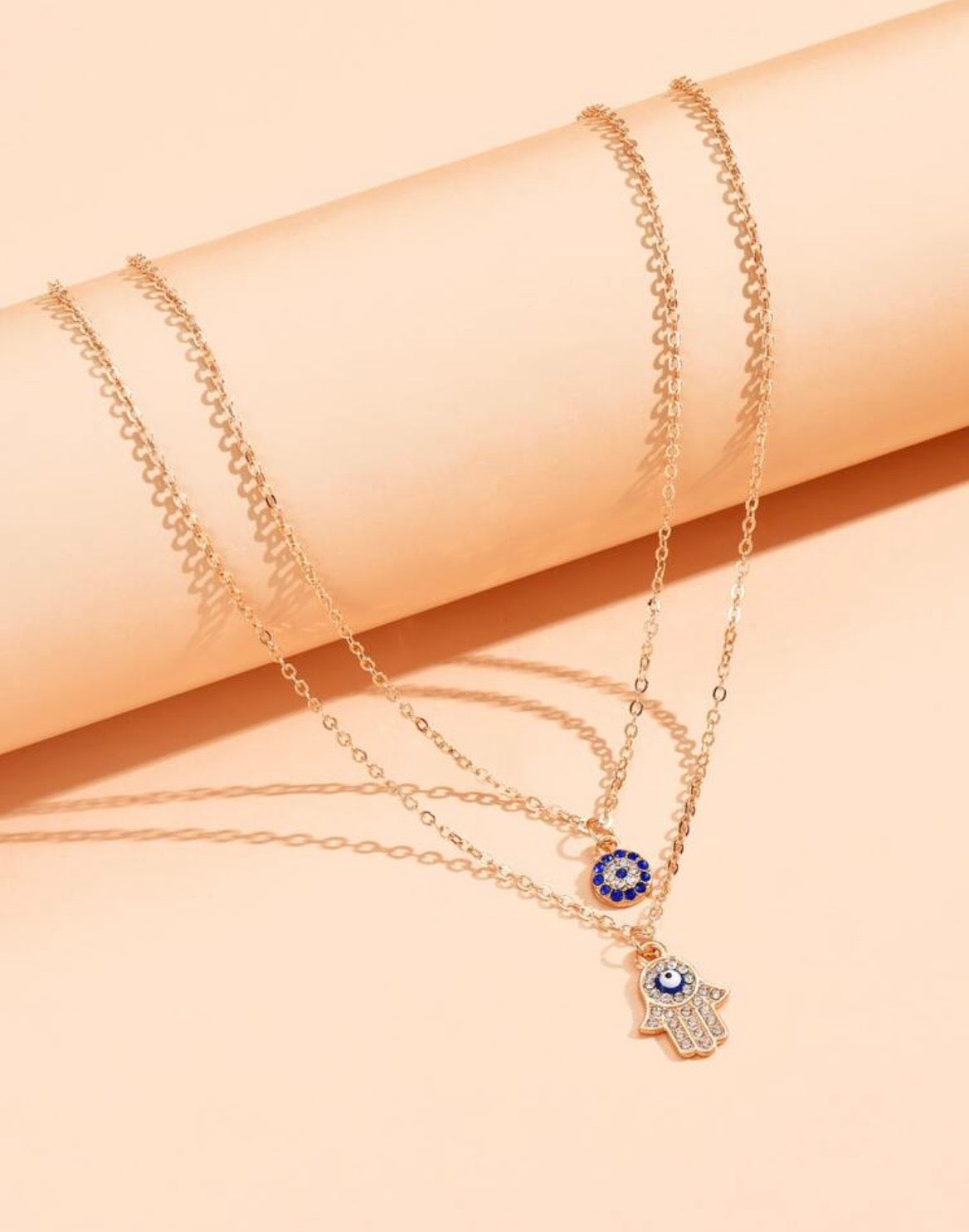 Evil eye necklace (set of 2)