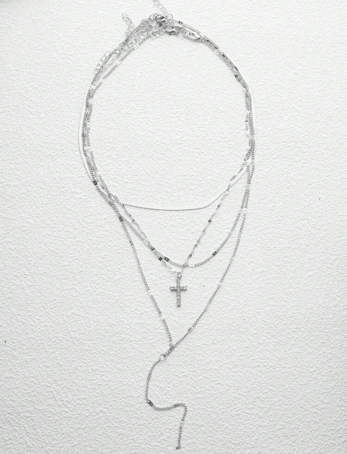 Layered cross necklace